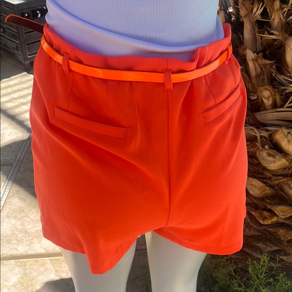 BLVD High Waist Orange Shorts - Picture 3 of 7